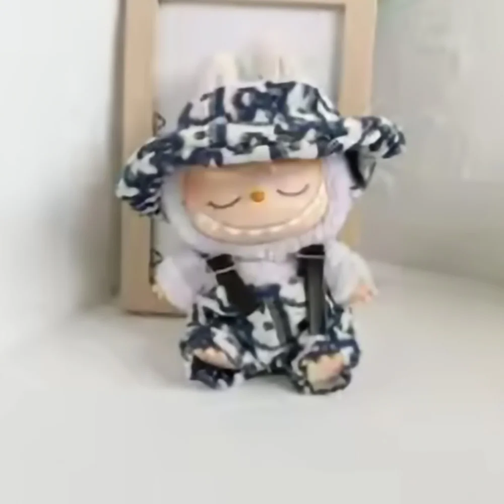💙🤍NEW💙🤍 ADORABLE!! LABUBU 2PC Set With BUCKET HAT And OVERALLS ONLY